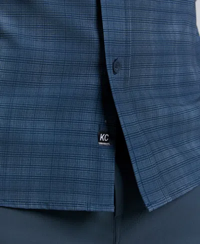 Kenneth Cole Men's Slim Fit Performance Shirt In Blue