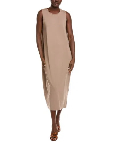 Eileen Fisher Oval Dress In Brown