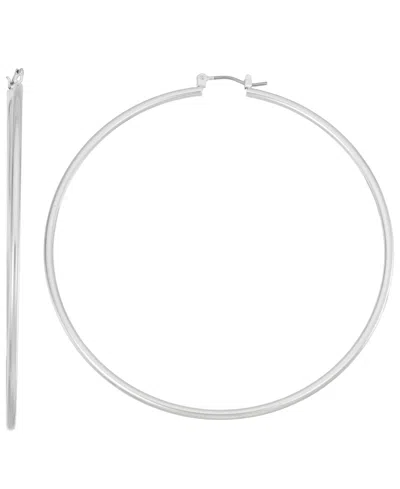 Nine West Silver-tone Hoop Earrings In Gray