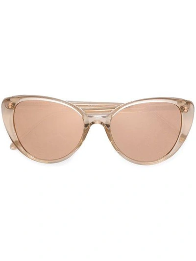 Shop Linda Farrow Cat Eye Sunglasses In Pink