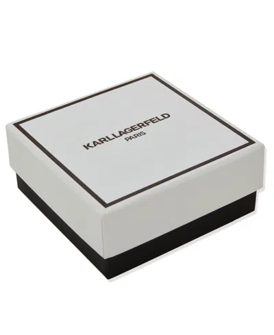 Karl Lagerfeld 2-pc. Imitation Pearl Gold-tone Flower Necklace And Earrings Set In Gold