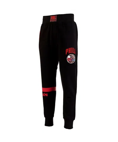 Two Hype X Nba Men's Black Philadelphia 76ers Culture Hoops Collection Premium Jogger Pants In Black