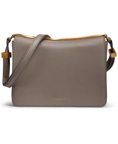 Donna Karan Jericho Flap Shoulder With Sculpted Hardware In Brown