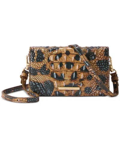 Brahmin Minuette Melbourne Mini Leather Crossbody Bag In Animal Print
