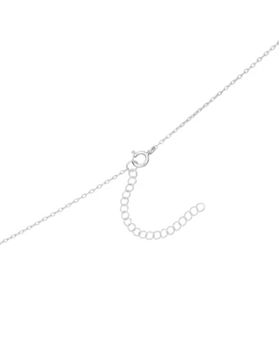 Macy's Cubic Zirconia Cross Necklace (0.14 Ct. T.w.) In Sterling Silver (also In 14k Gold) In Gray