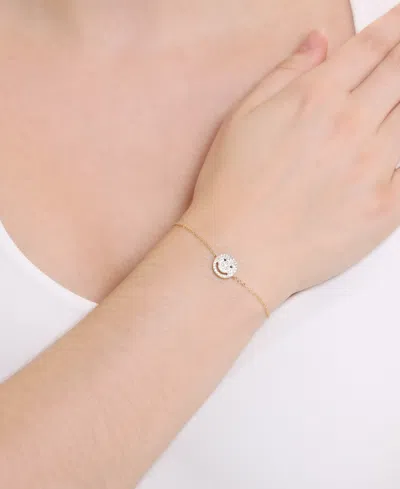 Macy's Cubic Zirconia Bracelet (0.59 Ct. T.w.) In Sterling Silver (also In 14k Gold Over Sterling Silver) In Gold