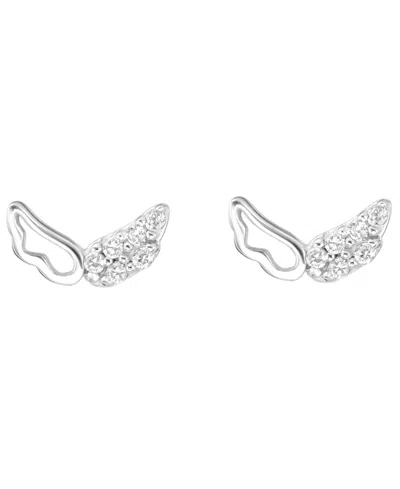 Macy's Cubic Zirconia Stud Earrings (0.12 Ct. T.w.) In Sterling Silver In Metallic