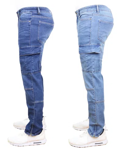 Blue Ice Men's 2-pack Stretch Cargo Pocket Jeans In Blue