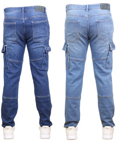 Blue Ice Men's 2-pack Stretch Cargo Pocket Jeans In Blue