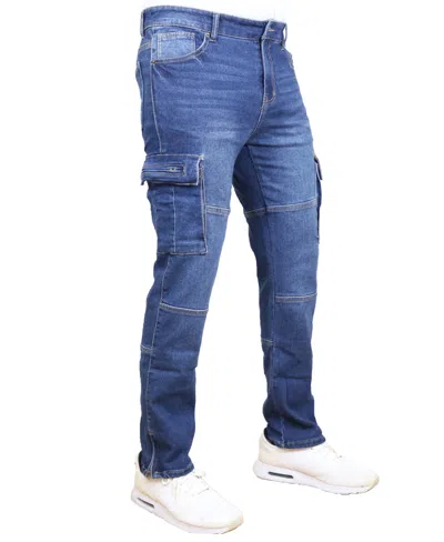 Blue Ice Men's 2-pack Stretch Cargo Pocket Jeans In Blue