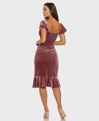 Alex & Sophia Women's Puff Sleeve Midi Dress In Purple