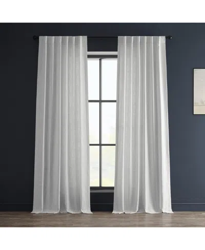 Half Price Drapes Rice White Heavy Faux Linen Curtain In White