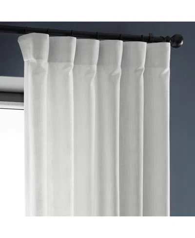 Half Price Drapes Rice White Heavy Faux Linen Curtain In White