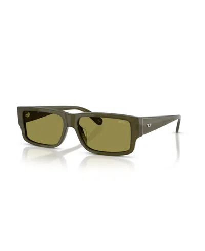 Diesel Men's Rectangle Sunglasses, Dl2003 In Green