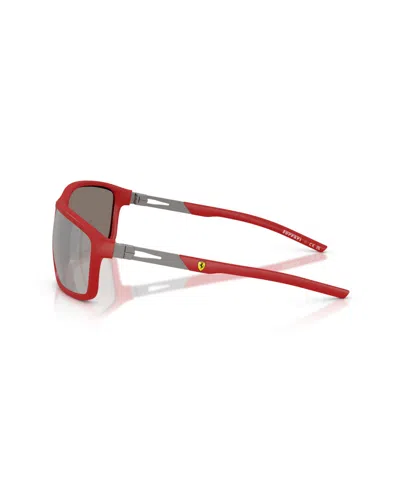 Scuderia Ferrari Men's Rectangle Sunglasses, Fz6021u In Red