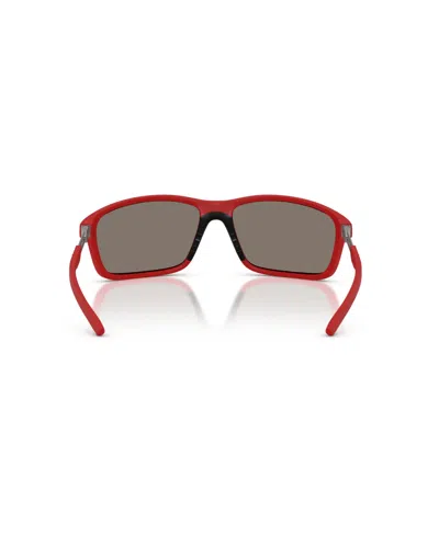 Scuderia Ferrari Men's Rectangle Sunglasses, Fz6021u In Red
