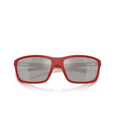 Scuderia Ferrari Men's Rectangle Sunglasses, Fz6021u In Red