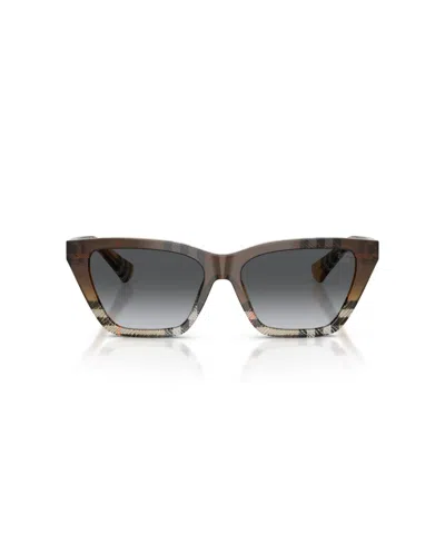 Burberry Women's Polarized Sunglasses, Be4468 In Brown
