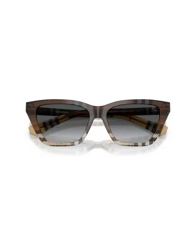 Burberry Women's Polarized Sunglasses, Be4468 In Brown