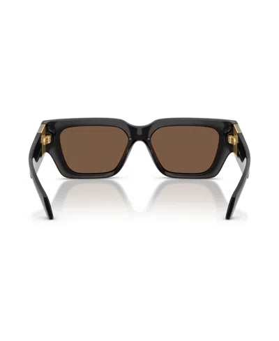 Versace Medusa-detail Rectangle-frame Sunglasses In Black