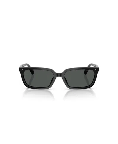 Jimmy Choo 55mm Rectangular Sunglasses In Black