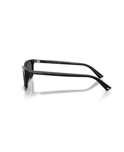Jimmy Choo 55mm Rectangular Sunglasses In Black
