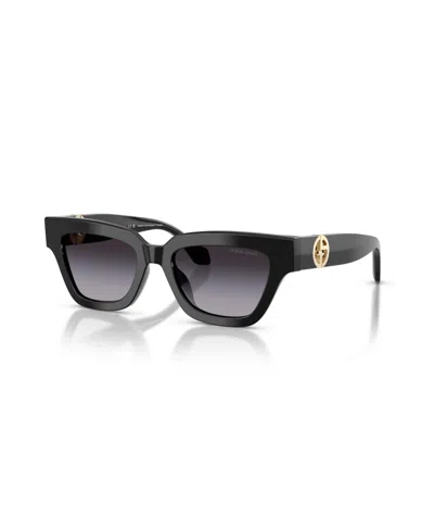 Giorgio Armani Women's Cat Eye Sunglasses, Ar8246u In Black