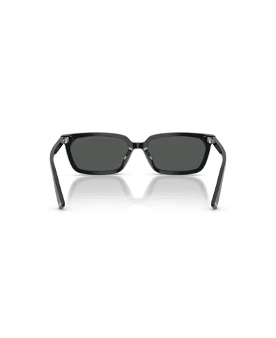 Jimmy Choo 55mm Rectangular Sunglasses In Black