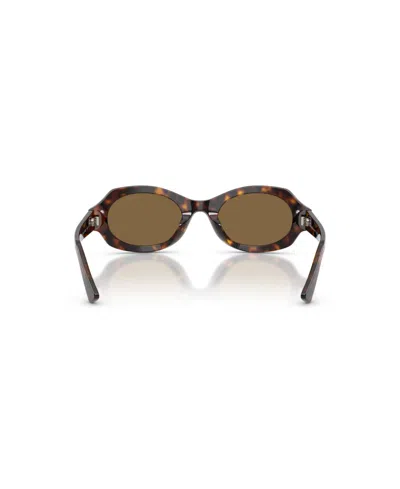 Giorgio Armani Tortoiseshell Oval-frame Sunglasses In Brown