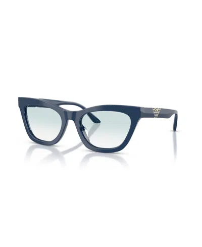 Emporio Armani Women's Cat Eye Sunglasses, Ea4259u In Blue