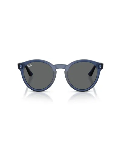 Ray Ban Unisex Round Sunglasses, Rbr0505s In Blue