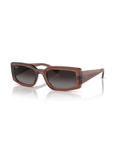 Ray Ban Unisex Polarized Sunglasses, Kiliane Rb4395f In Brown