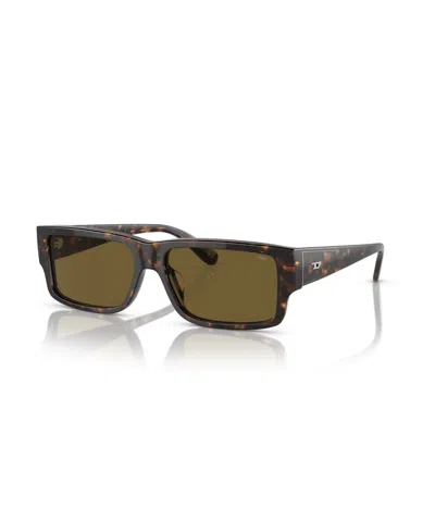 Diesel Men's Rectangle Sunglasses, Dl2003 In Brown