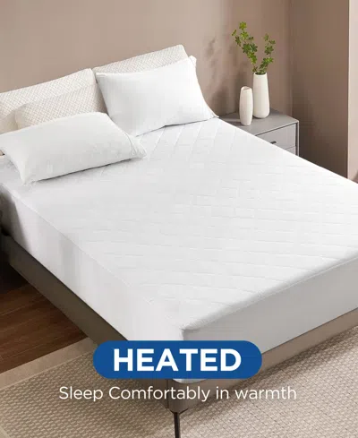 Sealy Quilted Heated Mattress Pad, King In White
