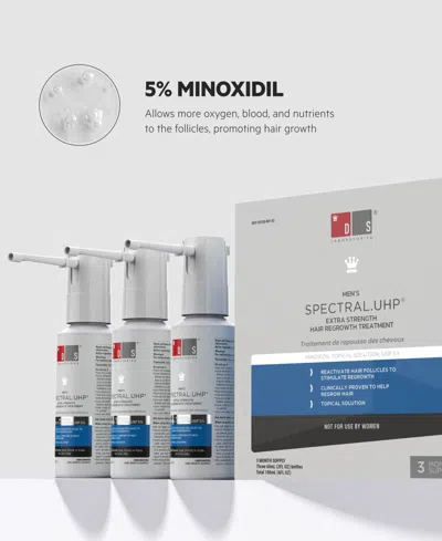 Ds Laboratories Spectral.uhp Men's Extra Strength Regrowth Treatment With Minoxidil 5%, 3-month Supply In Transparent