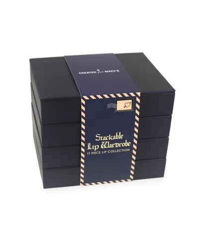 Created For Macy's 17-pc. Stackable Lip Wardrobe Set,  In Transparent