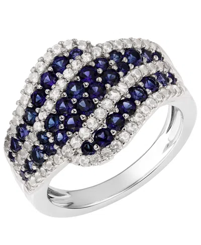 Macy's Emerald (1 Ct. T.w.) And Diamond (1/2 Ct. T.w.) Ring In 14k Gold (also In 14k White Gold Sapphire &  In Blue