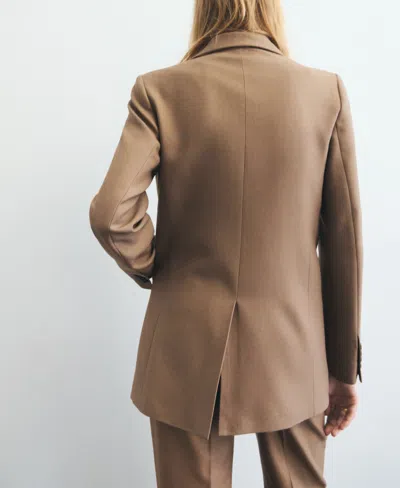 Mango Women's Pockets Wool Blend Suit Blazer In Neutral