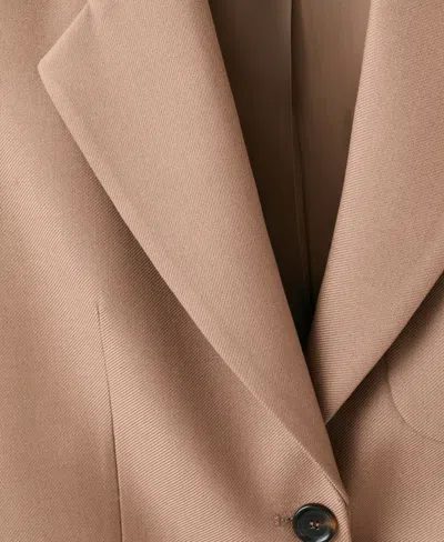 Mango Women's Pockets Wool Blend Suit Blazer In Neutral