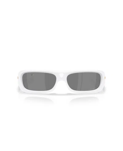Oakley Dark Vision Rectangular Frame Sunglasses In White