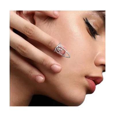 Sohi Party Nail Ring In Metallic