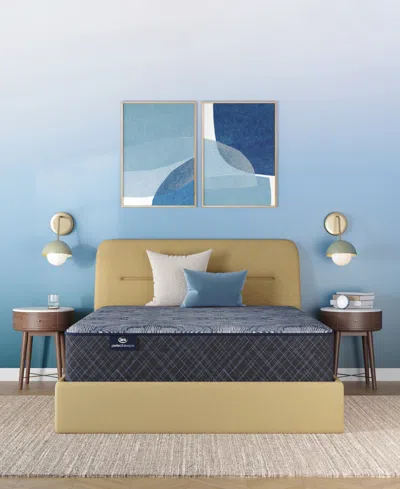 Serta Perfect Sleeper Osiria Rose 14" Medium Pillow Top Mattress Set, Queen In Blue