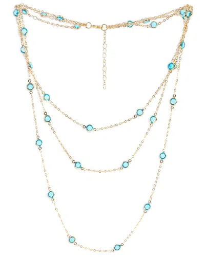 Saachi Glass 3-layer Necklace In Gold