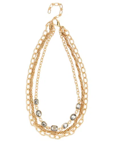 Saachi Crystal Mixed Chain Layered Necklace In Gold