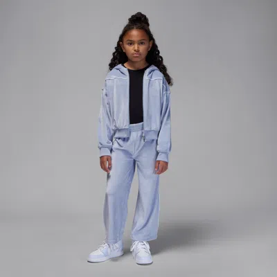 Jordan Mountainside Little Kids' 2-piece Velour Set In Gray