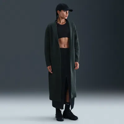 Nike Women's  Sportswear Tech Fleece Oversized Duster Jacket In Green