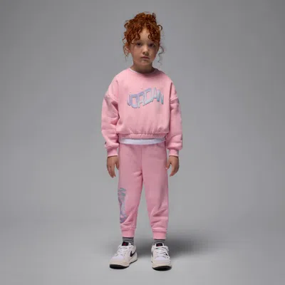 Jordan Jumpman Club Toddler Bubble Fleece 2-piece Set In Pink