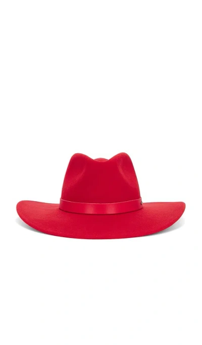 Brixton Harper Felted Wool Fedora In Red