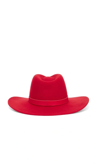 Brixton Harper Felted Wool Fedora In Red