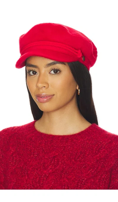 Brixton Fiddler Fisherman Cap In Red